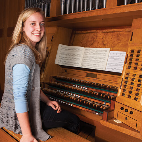 Student Playing Organ